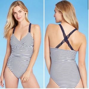 Striped One Piece Bathing Suit